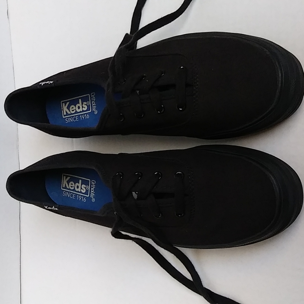 Keds Triple Black Platform Sneakers Women's Size 9.5 Canvas
